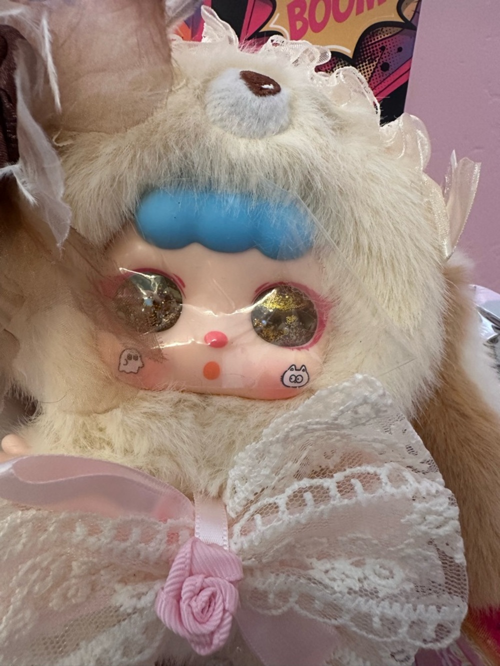 Kebidou Little Creamy Bunny Confirmed Warm Fleece Blossom Cluster - Picture 6 of 12